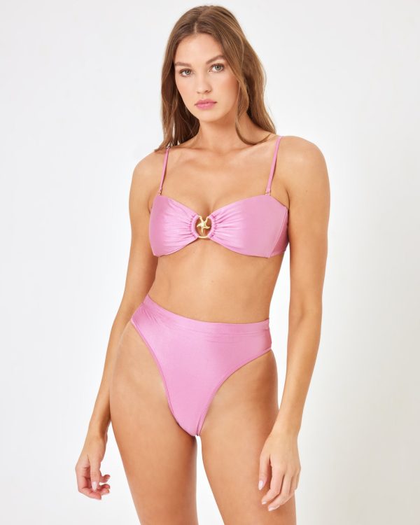 LSPACE X Anthropologie Frenchi Bikini Bottom - Pink Lady For Sale