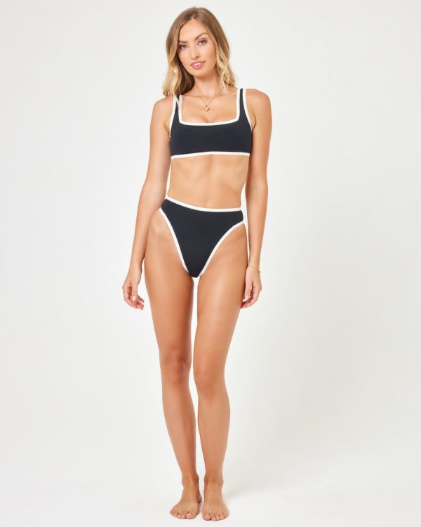 Seamless Ventura Bikini Bottom - Black-Cream Online