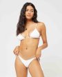 Pointelle Rib Lennox Bikini Bottom - White For Discount