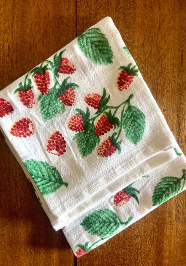 Raspberry Tea Towel For Discount