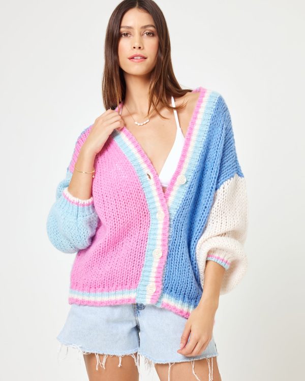 LSPACE x JVS Lido Cardigan - California Colorblock Online