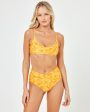 Printed High Tide Bikini Bottom - Golden Hour Blooms For Sale