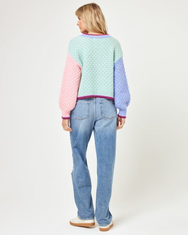 Pretty Please Sweater - Costa Del Sol Colorblock Sale