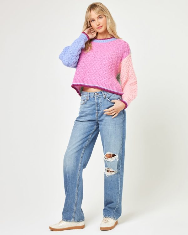 Pretty Please Sweater - Costa Del Sol Colorblock Sale