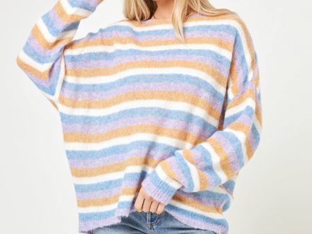 Cozy Clouds Sweater - Beautiful Skies Stripe For Sale