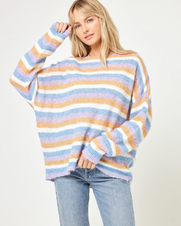 Cozy Clouds Sweater - Beautiful Skies Stripe For Sale