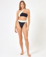 Lola Bikini Bottom - Black-Cream Hot on Sale