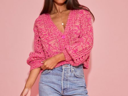 Strawberry Fields Cardigan - Strawberry Marl Cheap