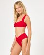 Eco Chic Repreve® Bardot Bikini Bottom - Lipstick Red Online