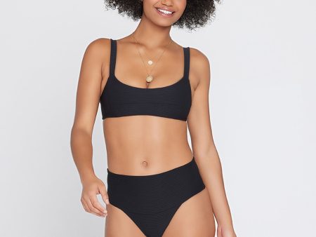 Eco Chic Repreve® Jess Bikini Top - Black Hot on Sale