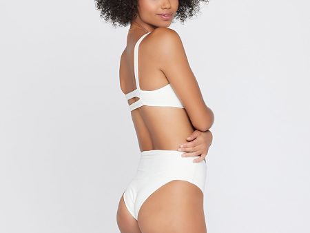 Eco Chic Repreve® Desi Bikini Bottom - Cream Discount